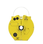 Glace sur une ligne aérienne de transmission-Robot de surveillance